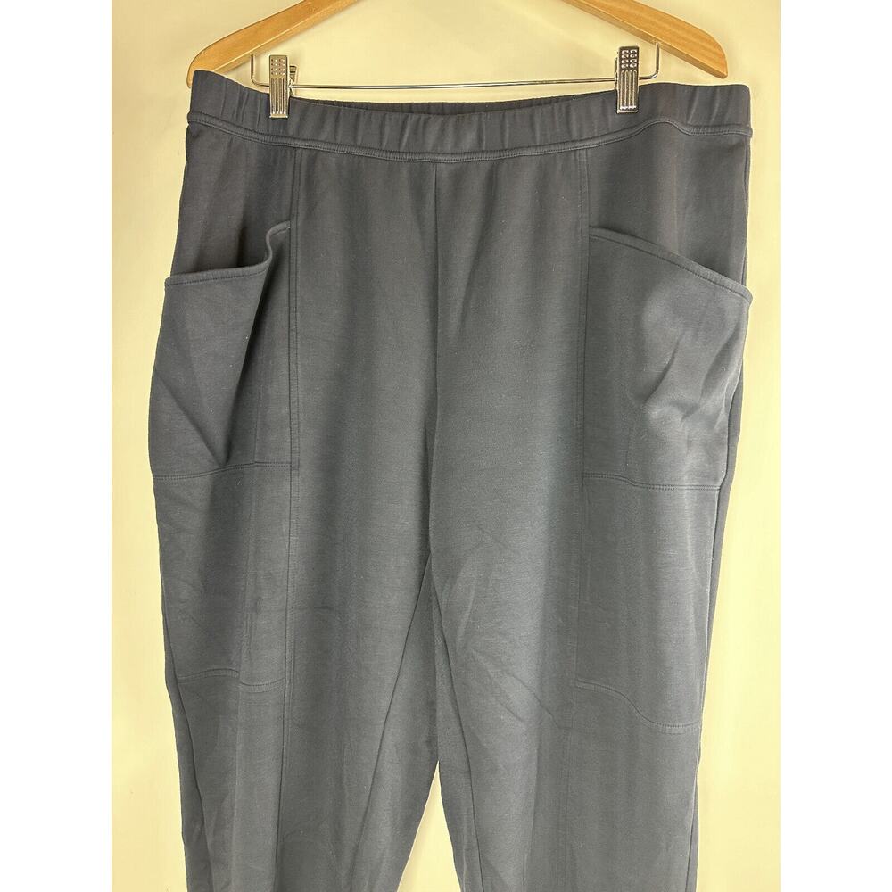 J. Jill Fit Sleek Double Knit Seamed Crop Pants Navy Blue Women's Plus Size 2X - Picture 4 of 13